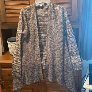 Brown and white cardigan